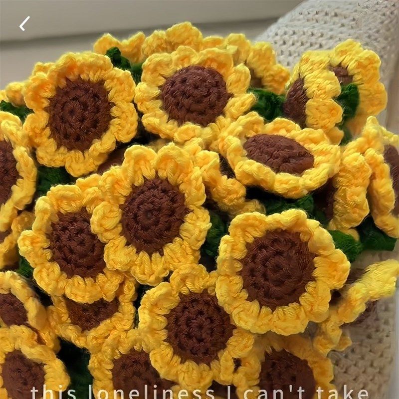 棉线钩织向日葵花束毯子手工diy不起球不掉色编织花束披肩材料包,服饰配件/皮带/帽子/围巾,DIY编织材料包,淘宝优惠券,粉丝福利购,淘宝优惠卷