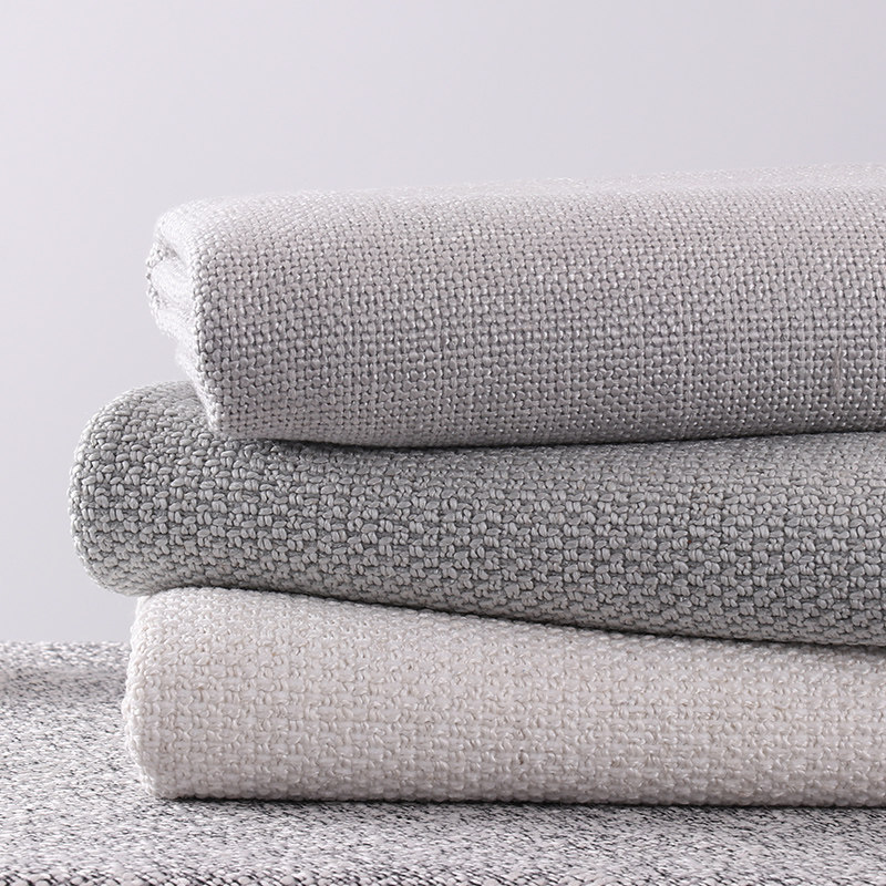 高端棉麻布料加厚米白面料定制中式实木沙发垫罩笠四季通用