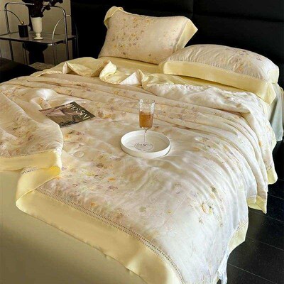 Eucalyptus Lyocell Silky Cotton Filler Bedspread Cooling Sof