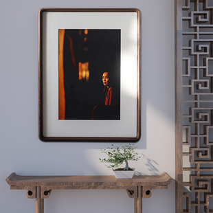 桌面支架摆台实木高档榫卯照片相框婚纱照方形精致卡纸裱画挂墙框