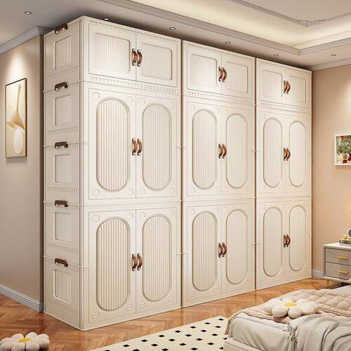 LNF小立式收纳柜折叠衣柜室家用舍出租屋简宿易衣柜孩衣橱储物柜