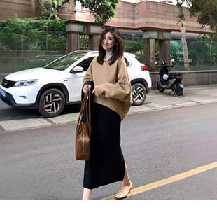 秋装搭配一整套今年流行漂亮高级感富家千金韩剧香风针织套装裙子