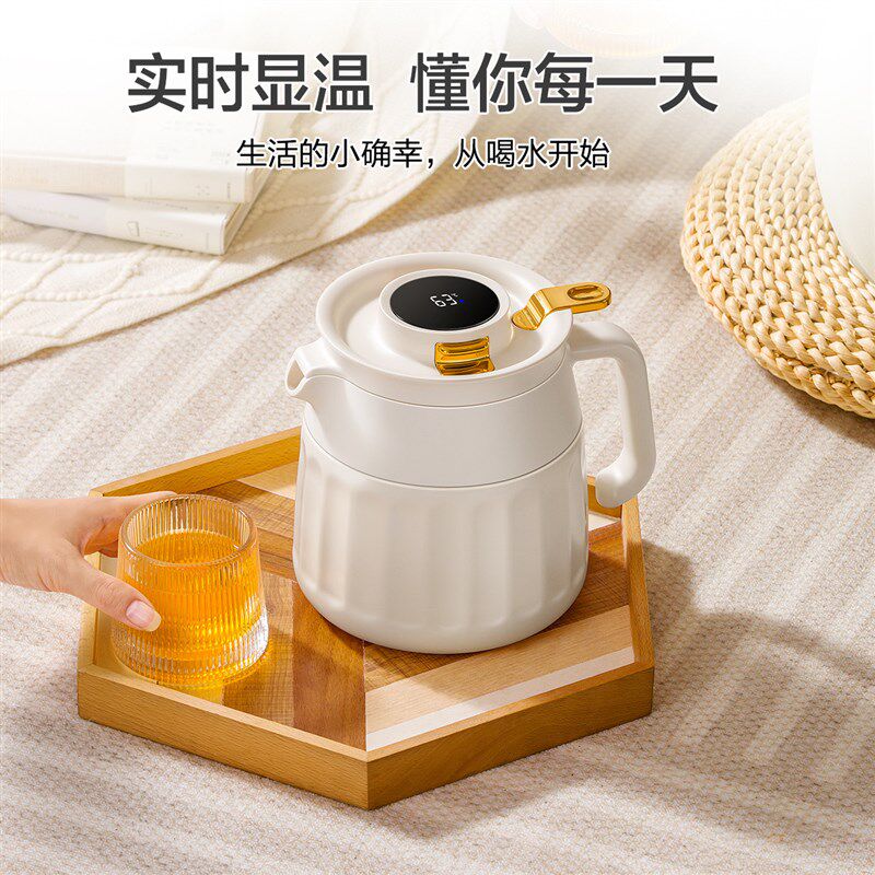 德世朗不锈钢内胆咖啡壶焖茶壶家用大容量保温瓶热水瓶办公室保温