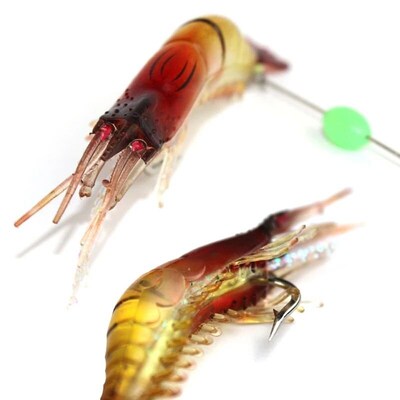 3pcs/lot Shrimp Soft Fishing Lure 9cm 6g Artificial Bait Wit
