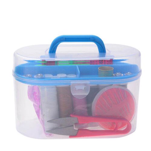 Large Sewing Kit Box DIY Treasure Chest Sewing Set 10-Piece