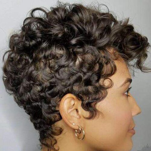 Wig African Womens Wig Small Curly Wig Chemical Fiber Head