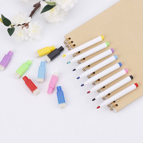 8Pcs/lot Colorful black School classroom Whiteboard Pen Dry