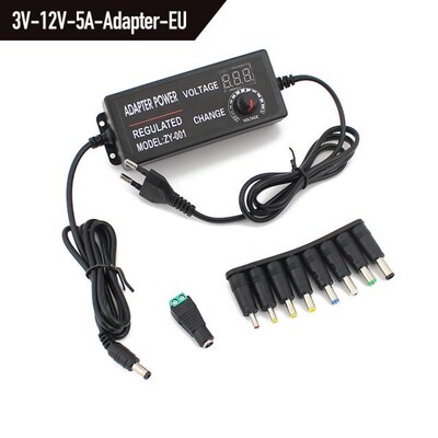 AC TO DC Transformer 220V TO 3V 5V 9V 12V 5A Adjustable Adap