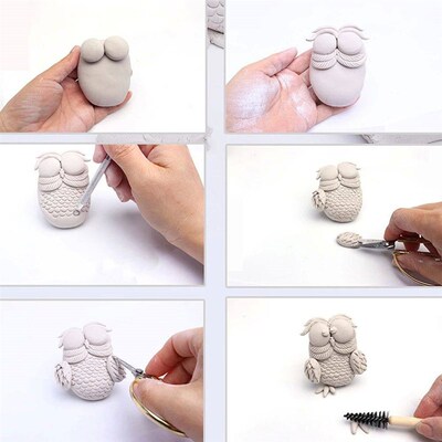 500G White Pottery Clay DIY Handmade Bake-Free Air-Drying Sh