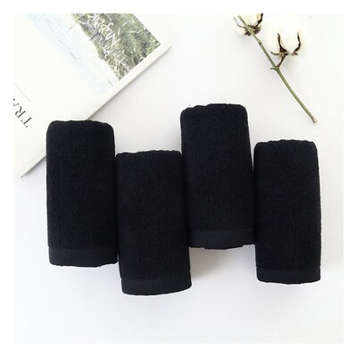 Black Large Bath Towel Cotton Thick Shower Face Towels Home