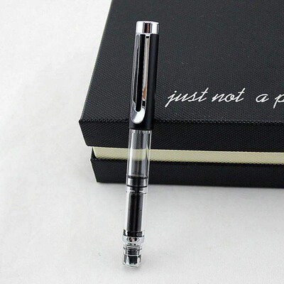 New Fountain Pen Transparent Piston 3008 Ink Pen Iridium 0.3