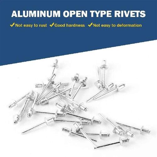 50pcs Flat Round Head Pop Rivets 2.4mm/3.2mm/4mm/4.8mm