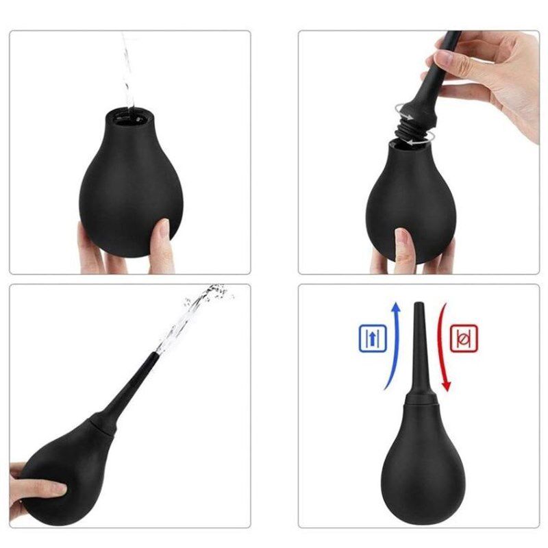 Enema Bulb Syringe Feminine Cleaning Washing Silicone Enema - 实物图