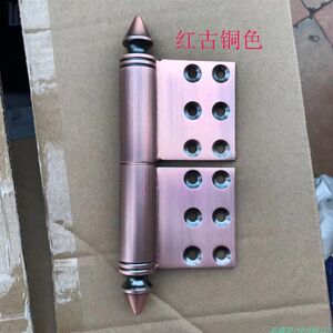 穴獾坊商城的小店930不锈钢铝艺庭院门旗形红古铜色铁艺门长尖头脱卸孔合页门铰链