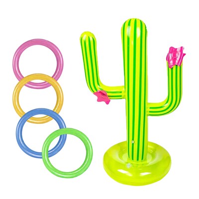 Outdoor Swimming Pool accessories Inflatable Cactus Ring Tos