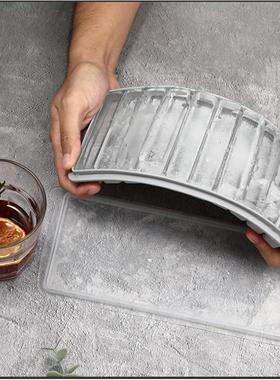 提供FCM硅胶10格长条冰格制冰盒冰块膜具易脱模软硅胶带盖速冻盒