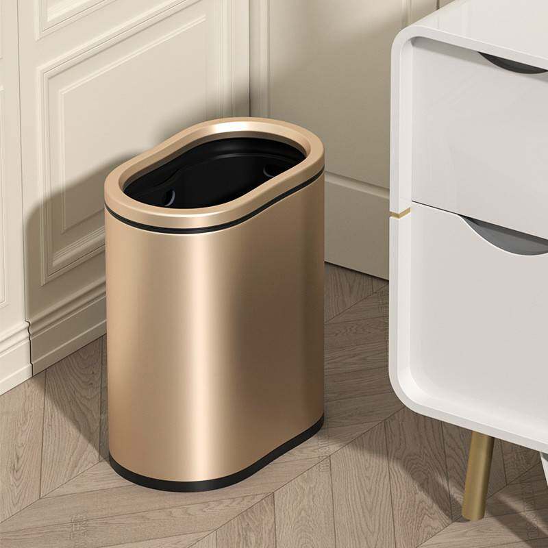 不锈钢垃圾无盖大桶号卫生间窄缝夹高档纸篓客PT0929厅厨房垃圾桶