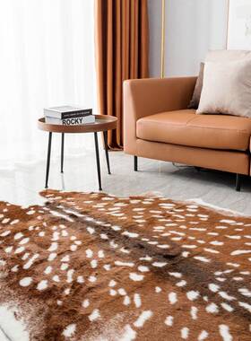 新品仿真毛皮梅花鹿地毯10*108cmXRU78*18cm0家居装饰5地毯
