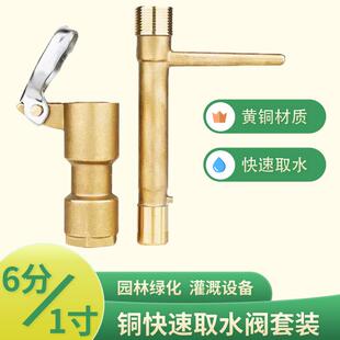 园艺快速取水阀全铜绿化草地埋式取水器6分外丝口快速取水器PPR25