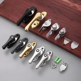 不锈钢双向月牙锁铝合金万向窗户锁锁钩安全防盗推拉平移窗配件