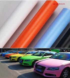 汽车光亚光改色膜绿紫色黑色蓝色橙色色哑光142车身膜整车贴膜亚