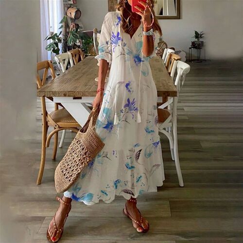 Women Dresses Casual Loose Comfortable Plus Size Dress With