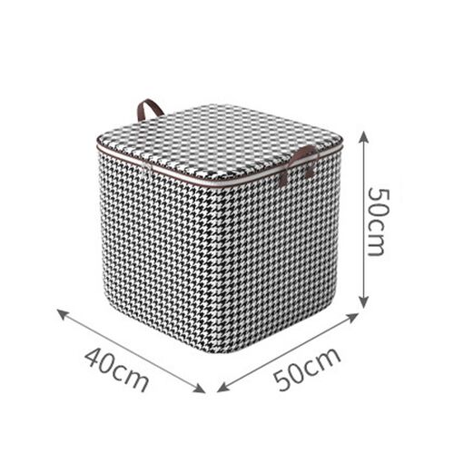 Quilt Bins Container Fabric Storage Boxes with Lids Houndsto