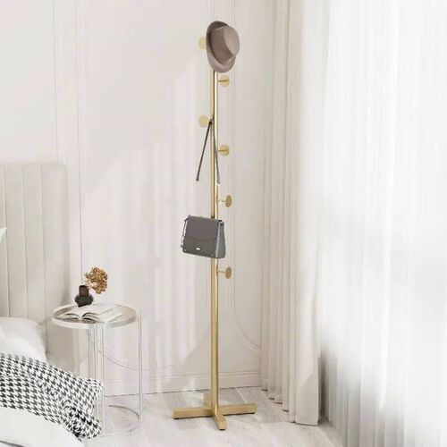 Floor Standing Coat Rack, Bedroom Light Luxury Metal Hanger,