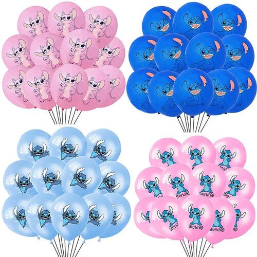10PCS 12Inch  Lilo and Stitch  Latex Balloon Set Globo Boy G