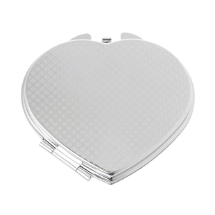 Steel Makeup Mirror Portable Pocket Stainless Hand Fol Women