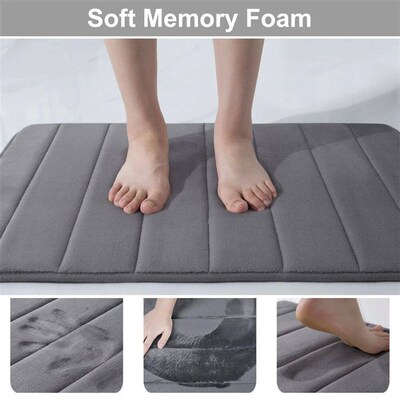 Olanly Memory Foam Bath Mat Super Absorbent Bathroom Mat Sho
