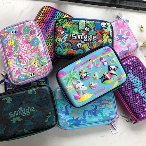 smiggle writing case multi-functional student pencil box