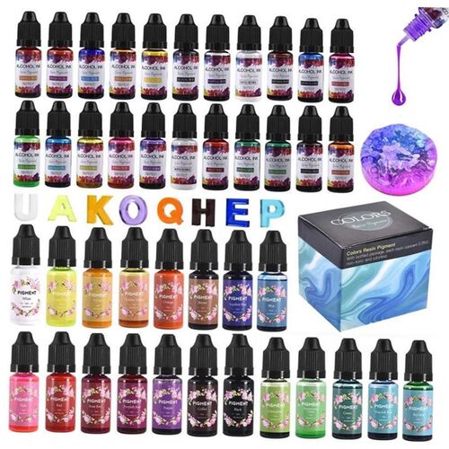 1 Set Resin Pigment Kit Art Ink Alcohol Liquid Colorant Dye