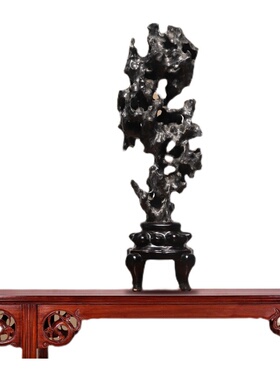 太湖石天然原石传统奇石中式文房观赏石庭院景观石灵璧石石头摆件