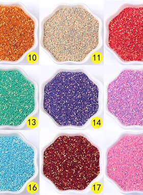 10g 1mm Round Sequins PVC Loose Sequins Crafts Confetti Pail