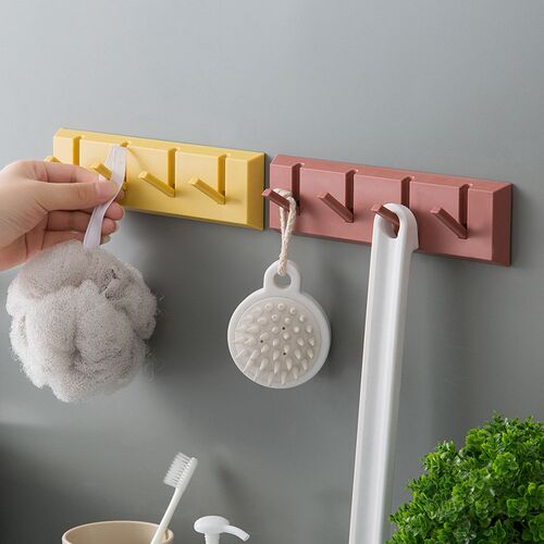 Strong Adhesive Hooks One Row Long Strip No Drilling Wall Mo