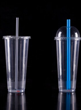 17/19/21/2cm独立包装吸管一次性装彩色黑色粗奶茶吸管