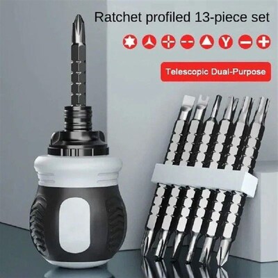 Steel Ratchet Screwdriver Set Repair Screwdrive Kit