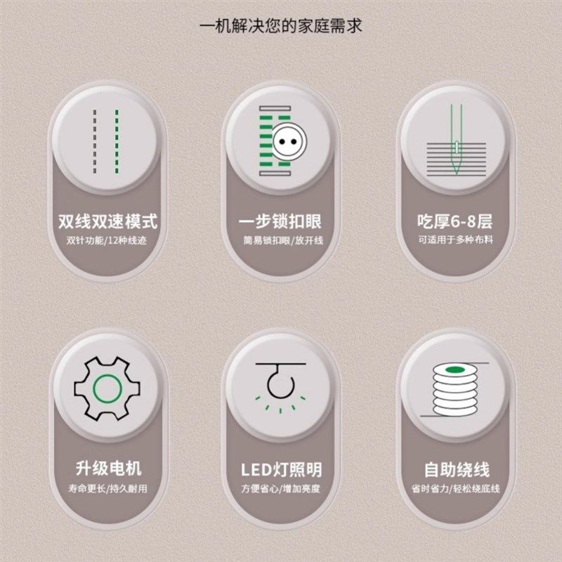 家用多功能电动缝纫机小型锁边机单针线带脚踏吃厚静音带锁边,居家布艺,缝纫机,淘宝优惠券,粉丝福利购,淘宝优惠卷