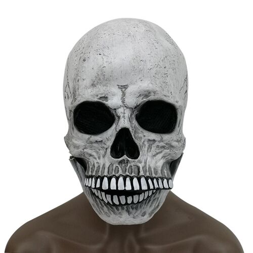 Halloween Horror headgear Moving mouth skull mask Zombie blo
