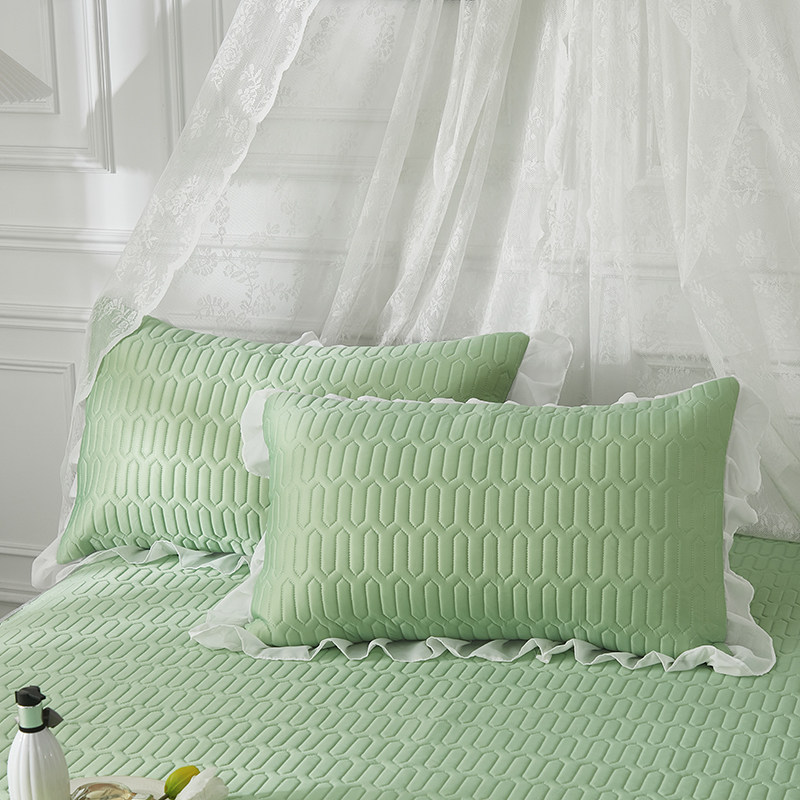 夏日晚风床裙冰丝乳胶凉席子雪纺白纱空调三件可折叠纯色夏季,床上用品,乳胶席,淘宝优惠券,粉丝福利购,淘宝优惠卷