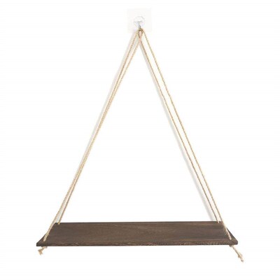 Premium Wood Swing Hanging Rope Wall Mounted Floating Shelve