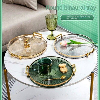 Light Luxury Coffee Table Tea Cup Storage Plate With