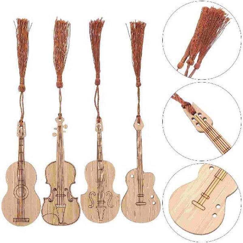 4 Pcs Instrument Bookmark Novelty Bookmarks for Reading - 实物图