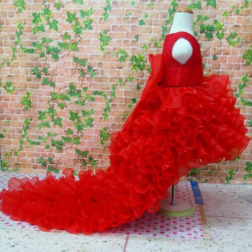 2-13T Flower Girl Trailing Wedding Dresses Children High Qua