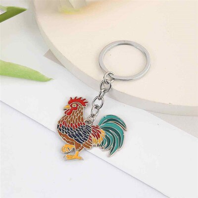 Cock Key Chain 公鸡钥匙扣可爱动物挂件钥匙圈饰品