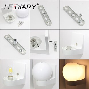 LEDIARY Outdoor Garden Porch Wall Lights IP54 E27 100-240V W