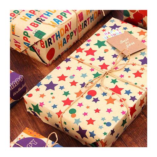 happy birthday包装纸 wrapping paper christmas gift packaging