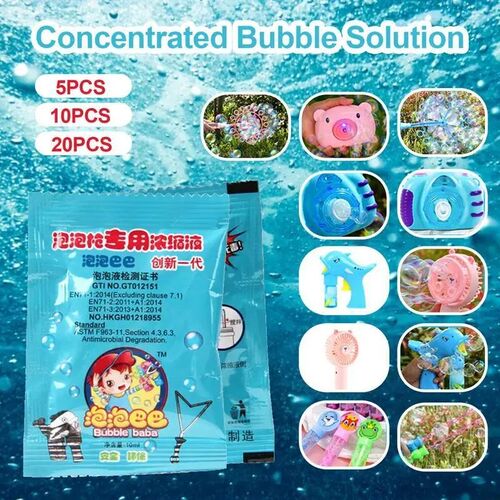 10ml Concentrate Bubbles Liquid Soap Water Bubble Machine Pa
