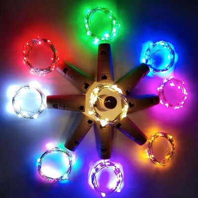 Bar LED wine bottle cork string lights holiday decoration ga